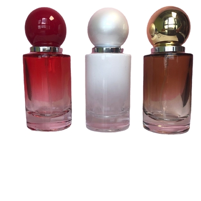 Portable Exquisite 30ml Perfume Spray Bottle Gradient Color Round Cap