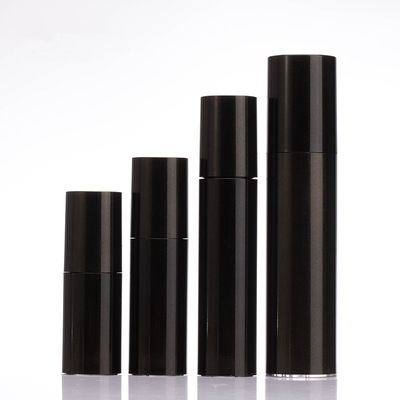 OEM PET Black Airless Lotion Pump Bottle 15ml 30ml 80ml