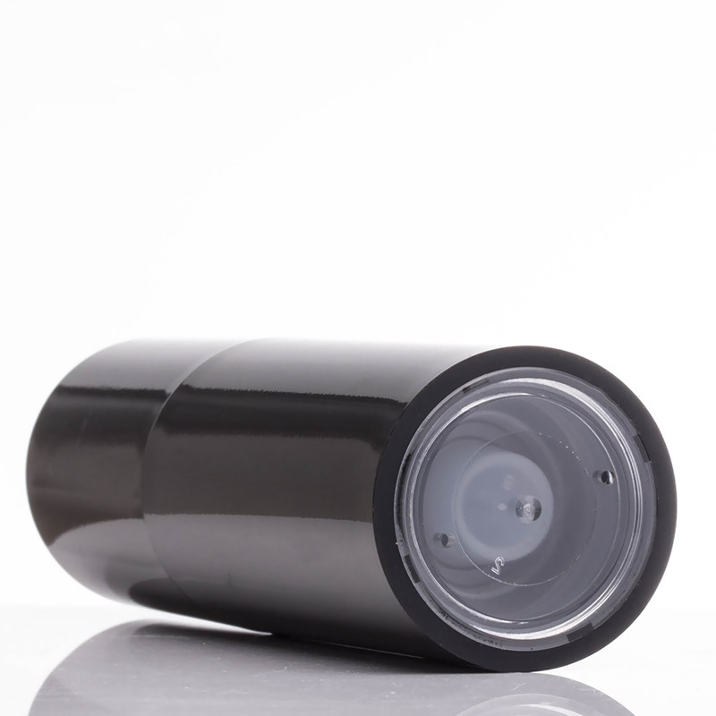 OEM PET Black Airless Lotion Pump Bottle 15ml 30ml 80ml
