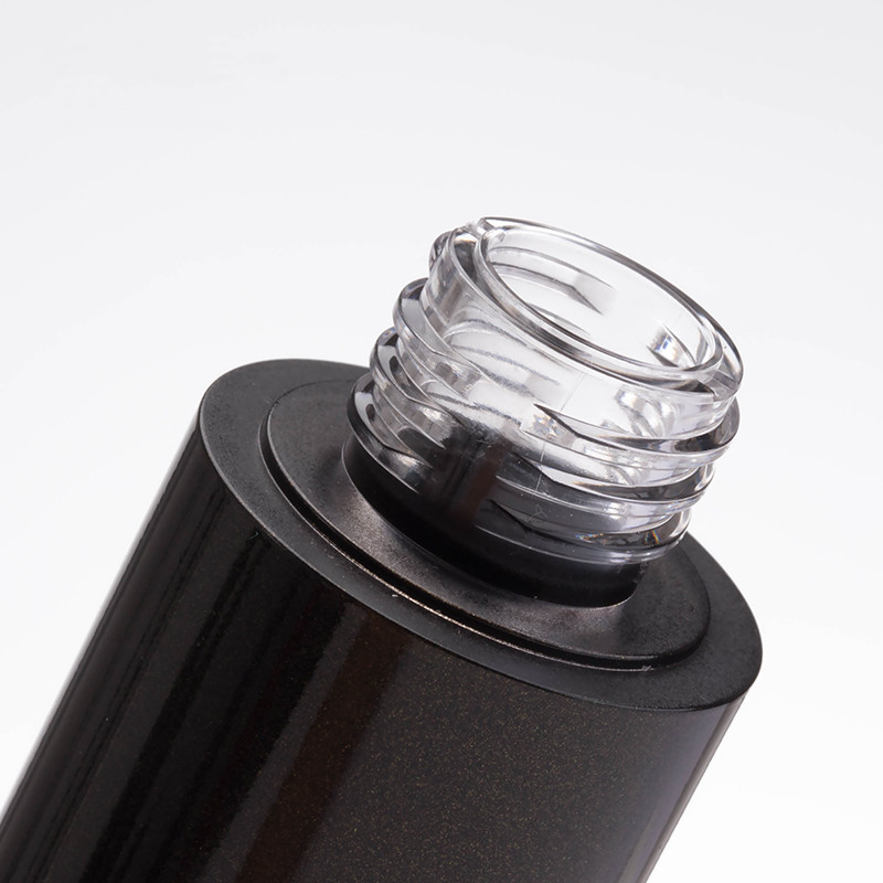OEM PET Black Airless Lotion Pump Bottle 15ml 30ml 80ml
