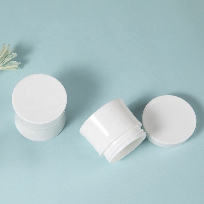 Wholesale Custom Logo Plastic Cosmetic Jar15g 30g 50g Cream Empty White Cylinder