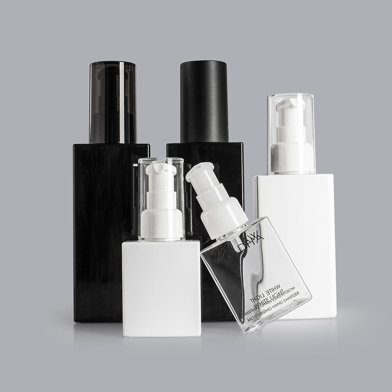 PETG Cosmetic Packaging Containers Square Bottle 100ml 120ml